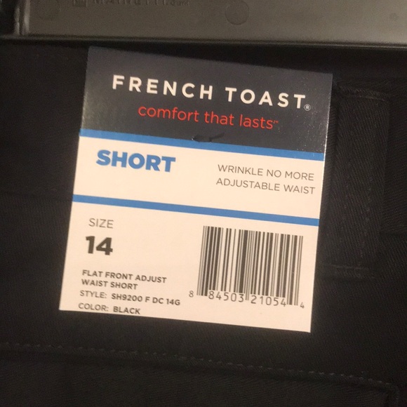 NEW black flat front shorts - Picture 2 of 3